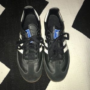 Black and White Adidas Samba